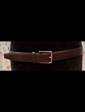 EUC Vintage Coach Brown Leather Harness Buckle Business Unisex Belt 43in